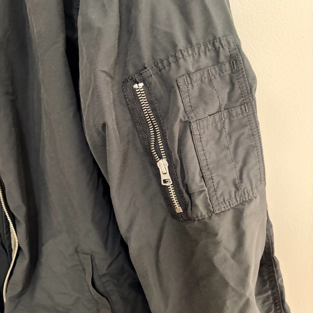 Y2K GAP Men's Black and Green Bomber Jacket Men’s Tall XL - Picture 3 of 9